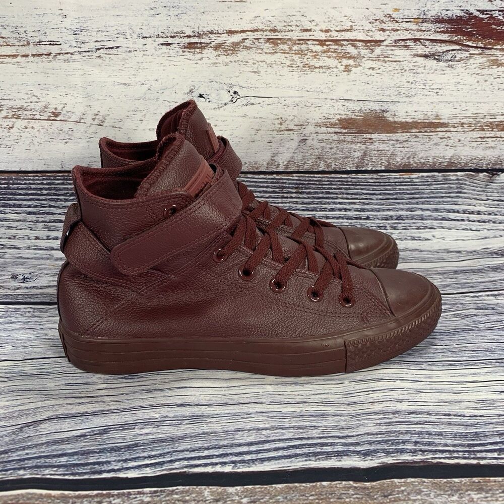 Converse Chuck Taylor All Star Brea Deep Bordeaux Red Leather Women’s 8